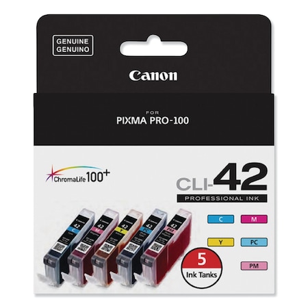 Canon ChromaLife100+ Ink 6385B010 (CLI-42), Cyan/Magenta/Photo Cyan/Photo Magenta/Yellow 6385B010